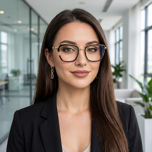 Omar Gafas Cat Eye Negras