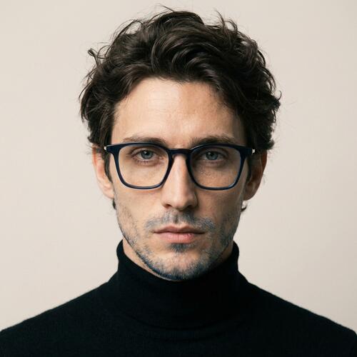 Macadam Blue Square Glasses