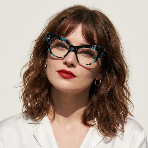 Natividad Grüne Cat Eye Brille