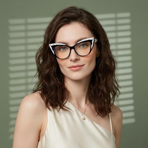 Idelle Black Cat Eye Glasses