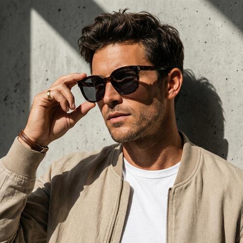 Leo Tortoise Square Sunglasses