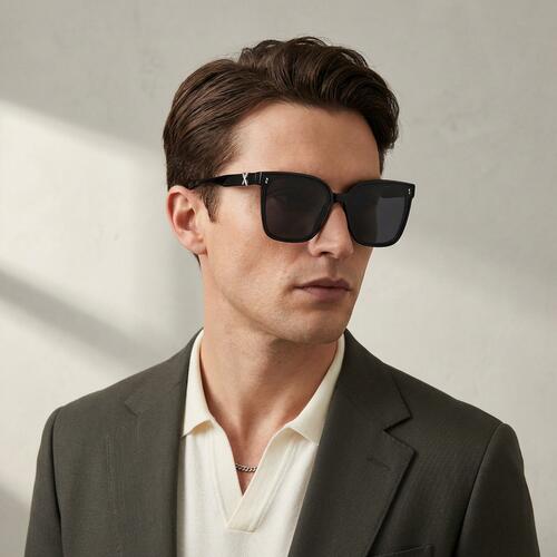 Bowen Black Square Sunglasses