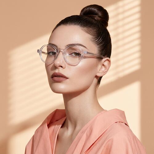 Amadeo Lunettes Rondes Transparentes