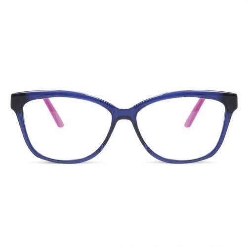 Inbecie Blaue Quadratische Brille