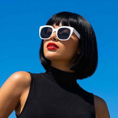 Glover White Square Sunglasses