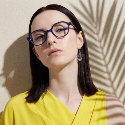 Evans Blue Geometric Glasses