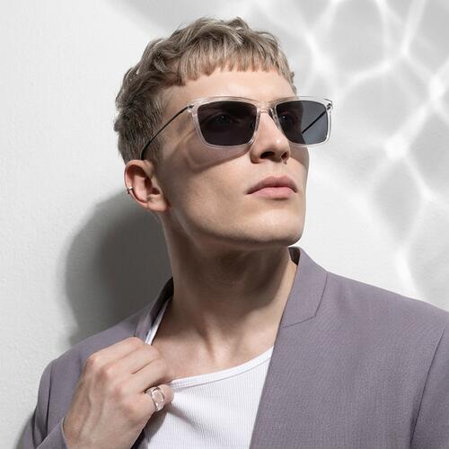 Adam Clear Rectangle Sunglasses