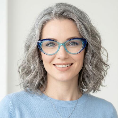 Vogt Occhiali Cat Eye Blu