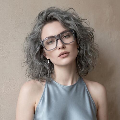 Leanne Gafas Cuadradas Grises