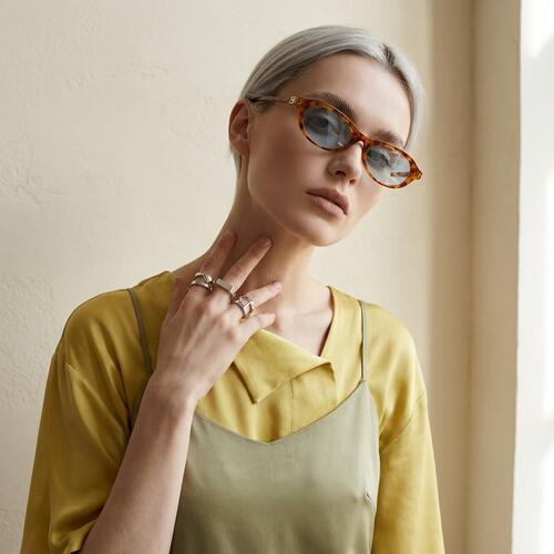 Aurora Havanna Ovale Sonnenbrille