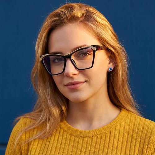 Rhys Black Cat Eye Glasses