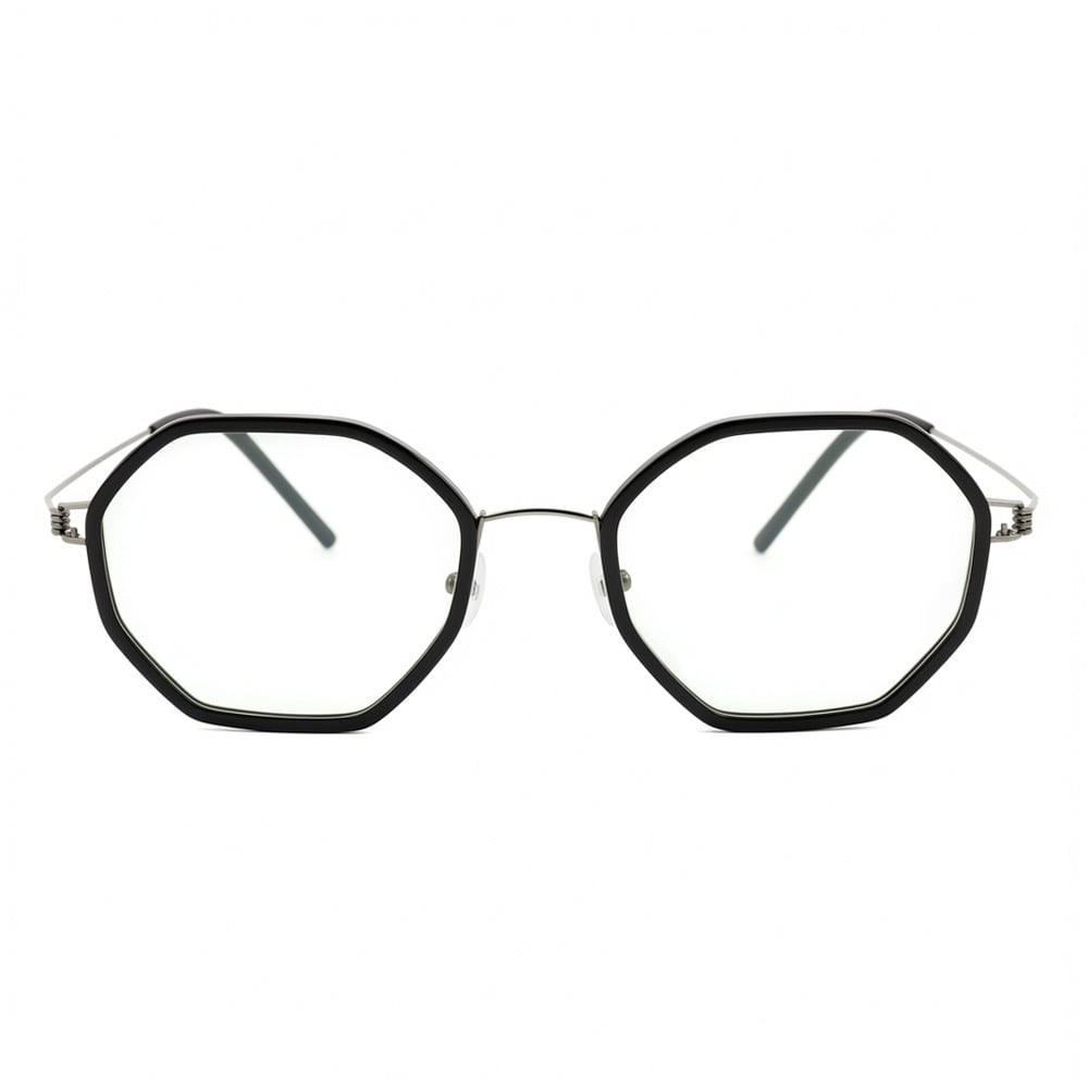 Teresa Schwarze Geometrische Brille