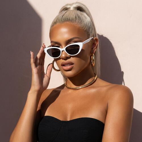 Hamilton White Cat Eye Sunglasses