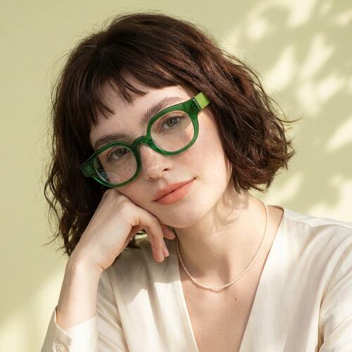 Kitto Gafas Redondas Verdes