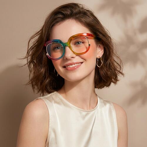 Hazel Multicolor Round Glasses