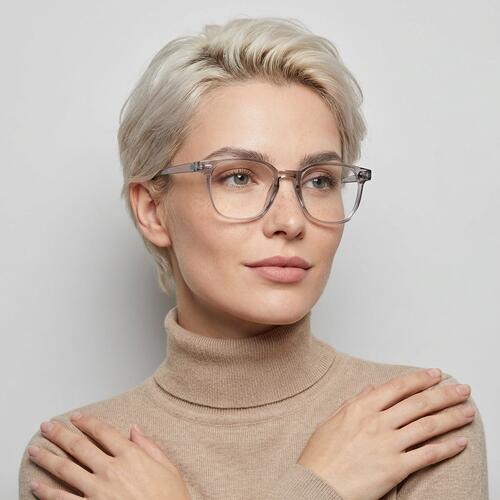 Jo Gray Square Glasses