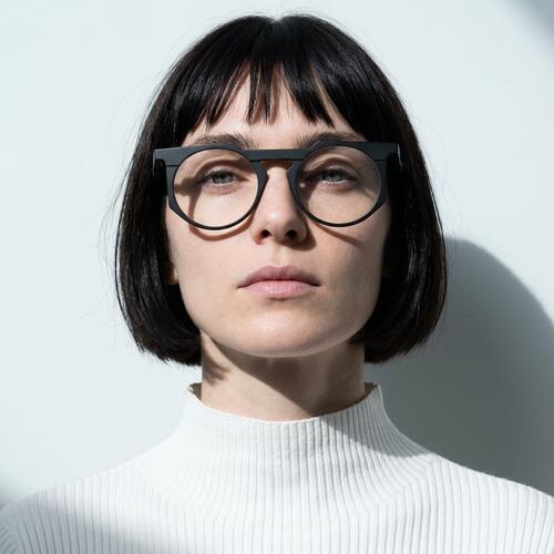 Timothy Black Round Glasses
