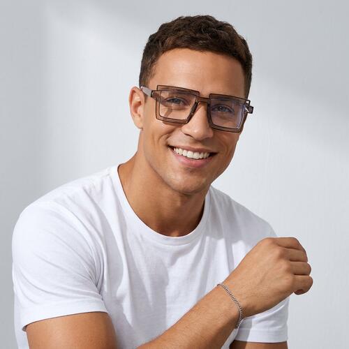 Flossie Gafas Cuadradas Grises