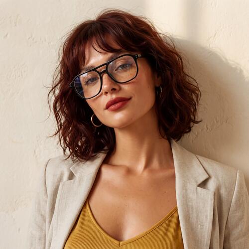 Truda Occhiali Aviator Neri