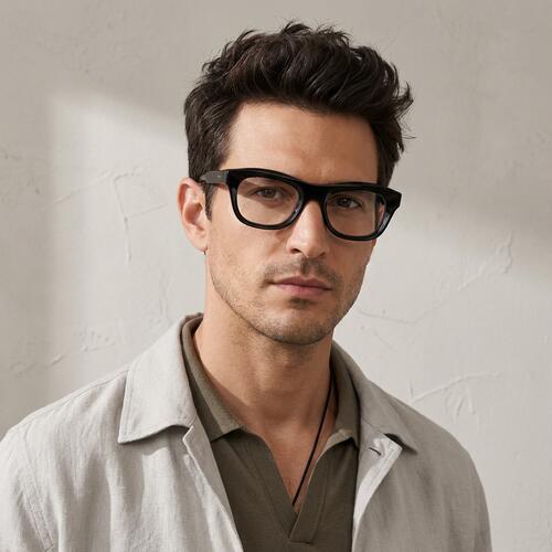Raleign Schwarze Quadratische Brille