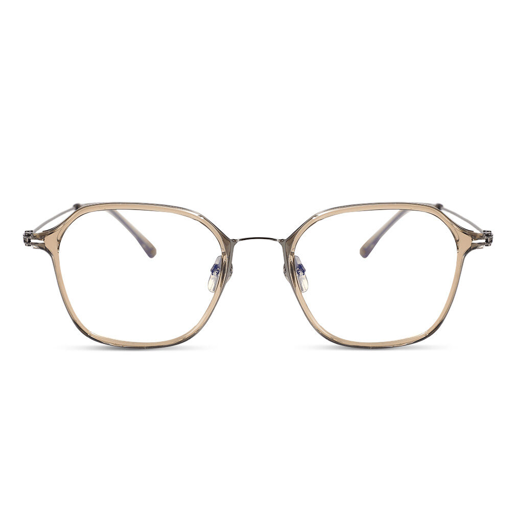 Elsie Champagne Geometric Glasses