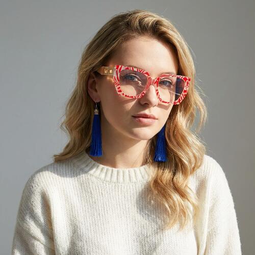 Louise Gafas Cuadradas Rojas