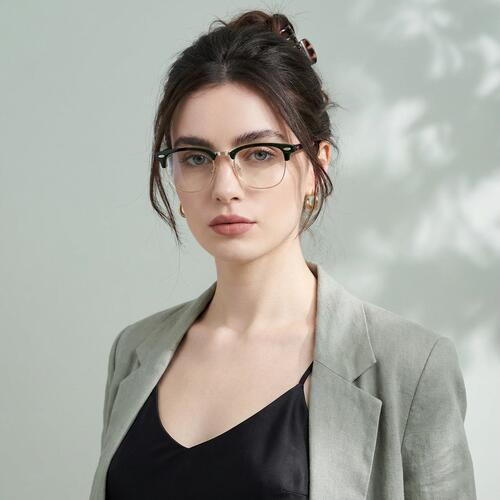 Noel Gafas Browline Verdes