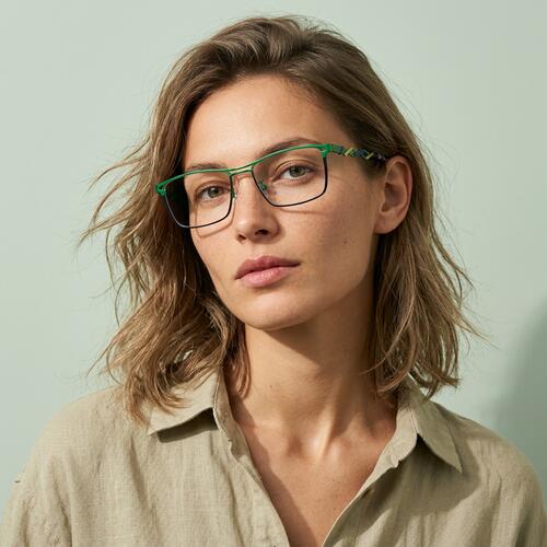 Ramsden Green Rectangle Glasses