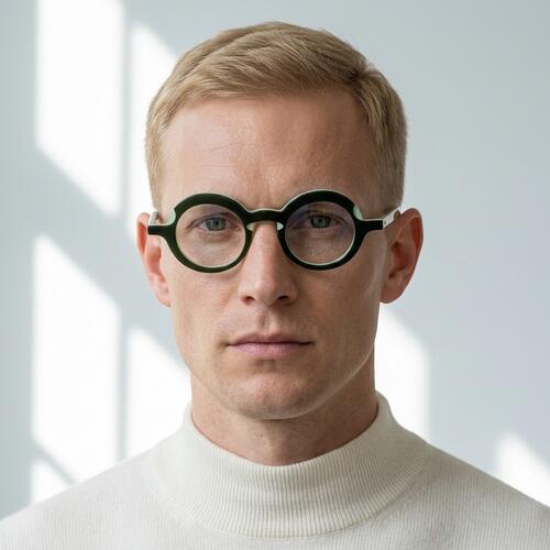 Maxwell Green Round Glasses
