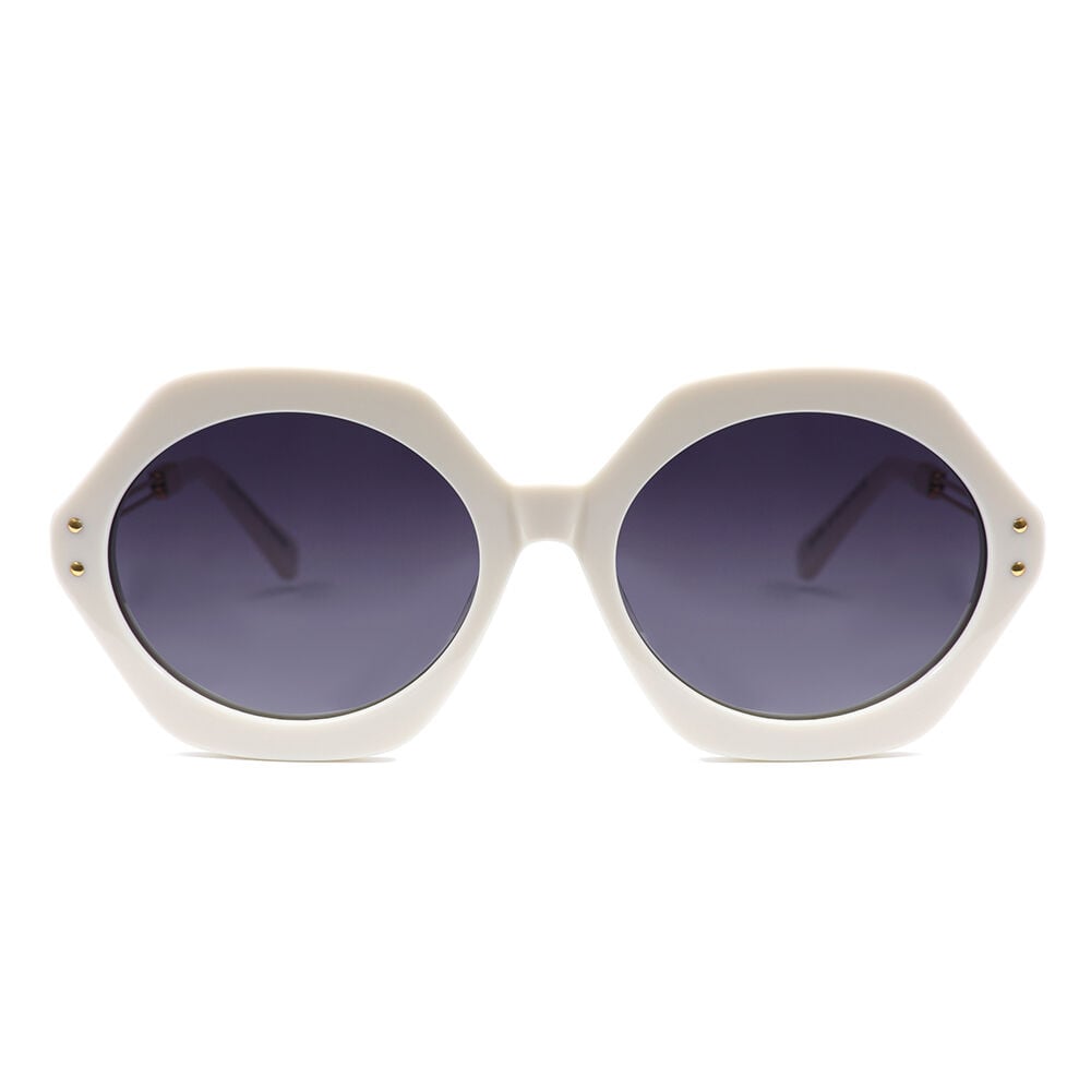 Mathilde Beige Geometric Sunglasses