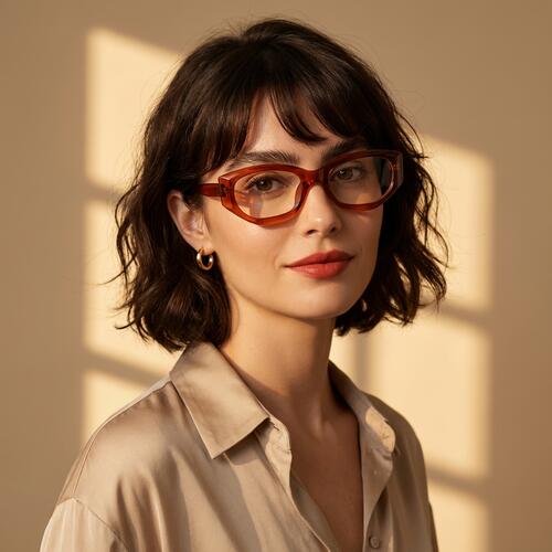 Vita Brown Cat Eye Glasses
