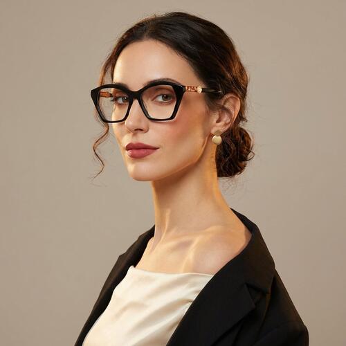 Rhodes Black Cat Eye Glasses
