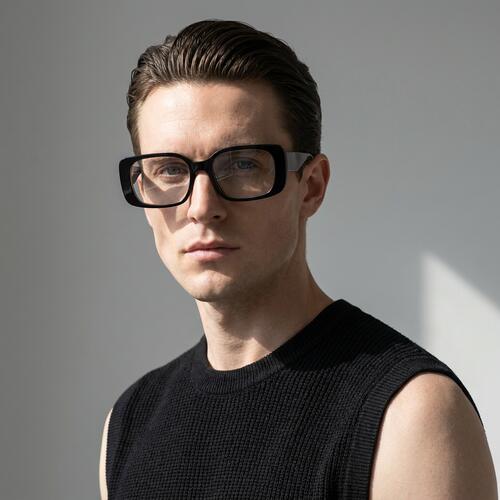 Driscoll Black Rectangle Glasses