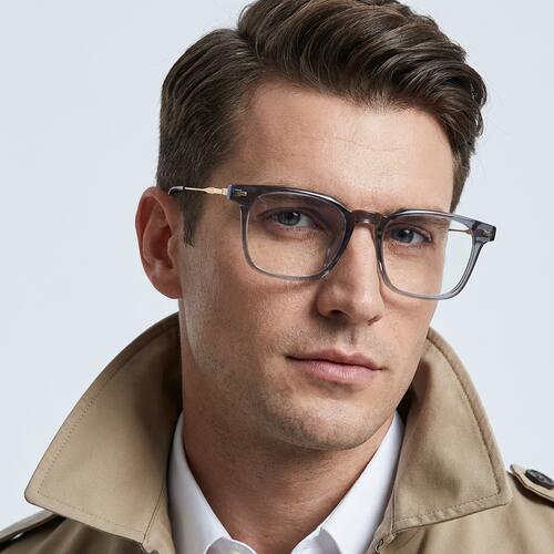 Polly Gafas Cuadradas Grises