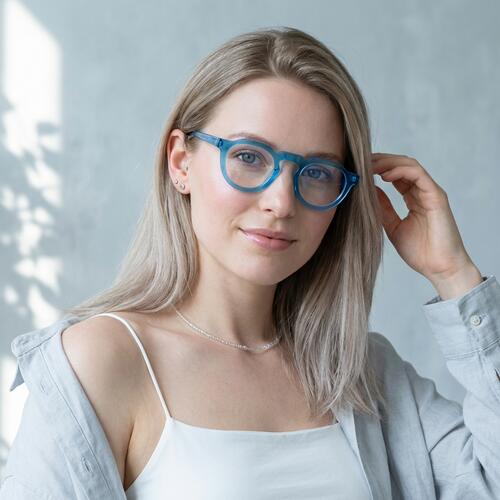 Toland Blaue Runde Brille