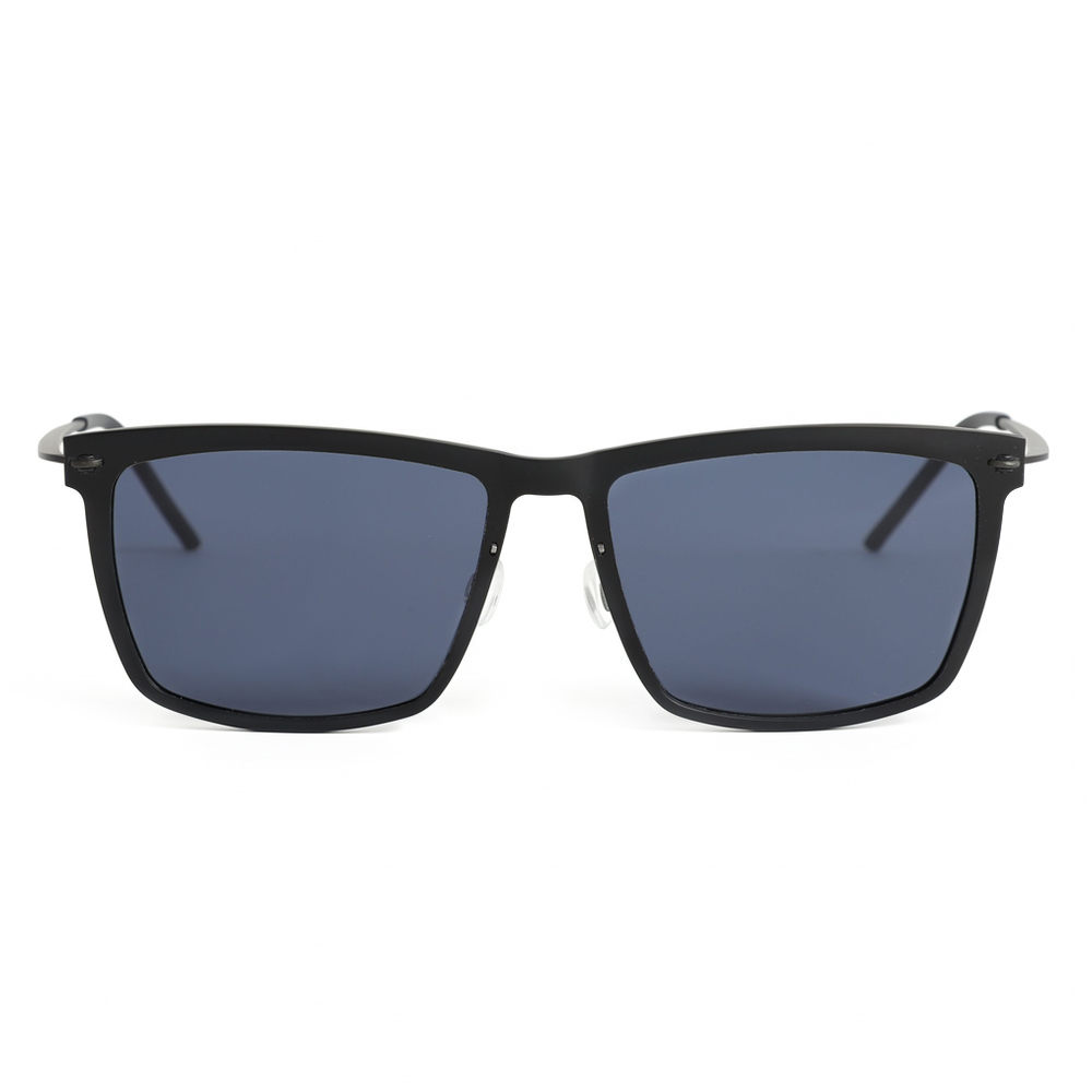 Adam Schwarze Rechteckige Sonnenbrille