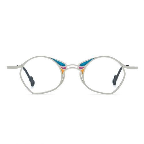 Maria Weiße Geometrische Brille