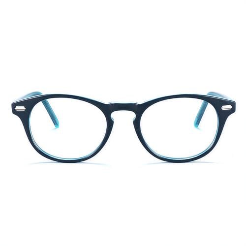 Gusta Blaue Runde Brille