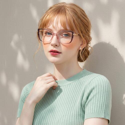 Fawn Pink Cat Eye Glasses
