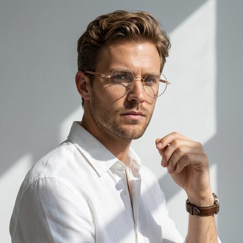 Rodney Lunettes Rondes Orées