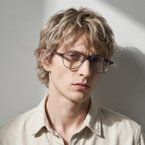 Fleming Gray Aviator Glasses