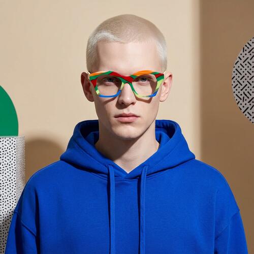 Virgil Mehrfarbige Cat Eye Brille