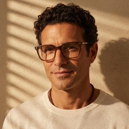 Clark Brown Square Glasses