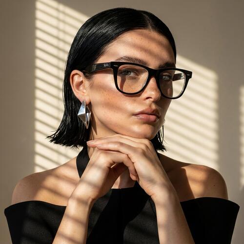 Edison Gafas Cuadradas Negras