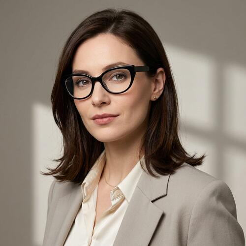 Claire Black Cat Eye Glasses