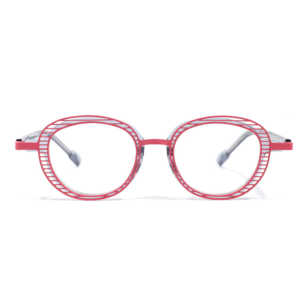 Zenob Pink Oval Glasses