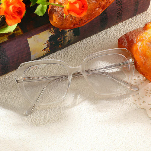 Alberta Gafas Geométricas Transparentes