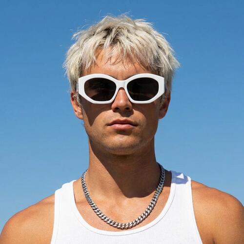 Smith White Geometric Sunglasses