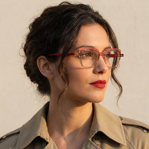Caru Champagne Square Glasses