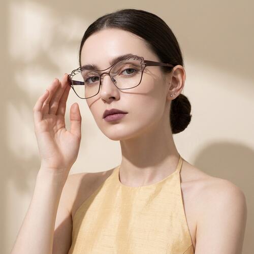 Sylvia Brown Cat Eye Glasses